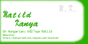 matild kanya business card